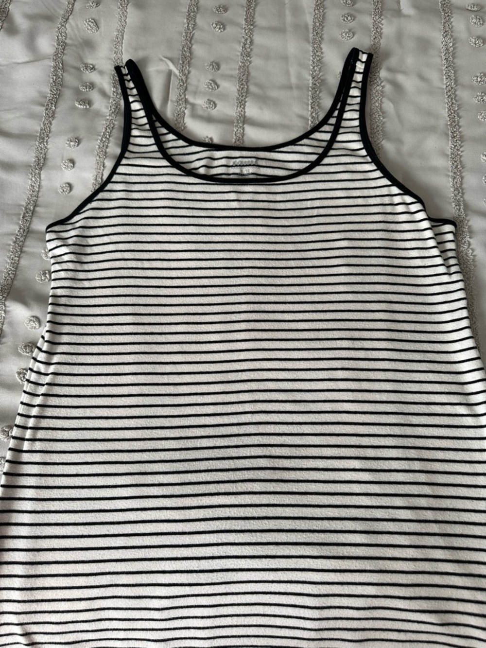 Old Navy Black & White Striped Tank XLT Generous Fit